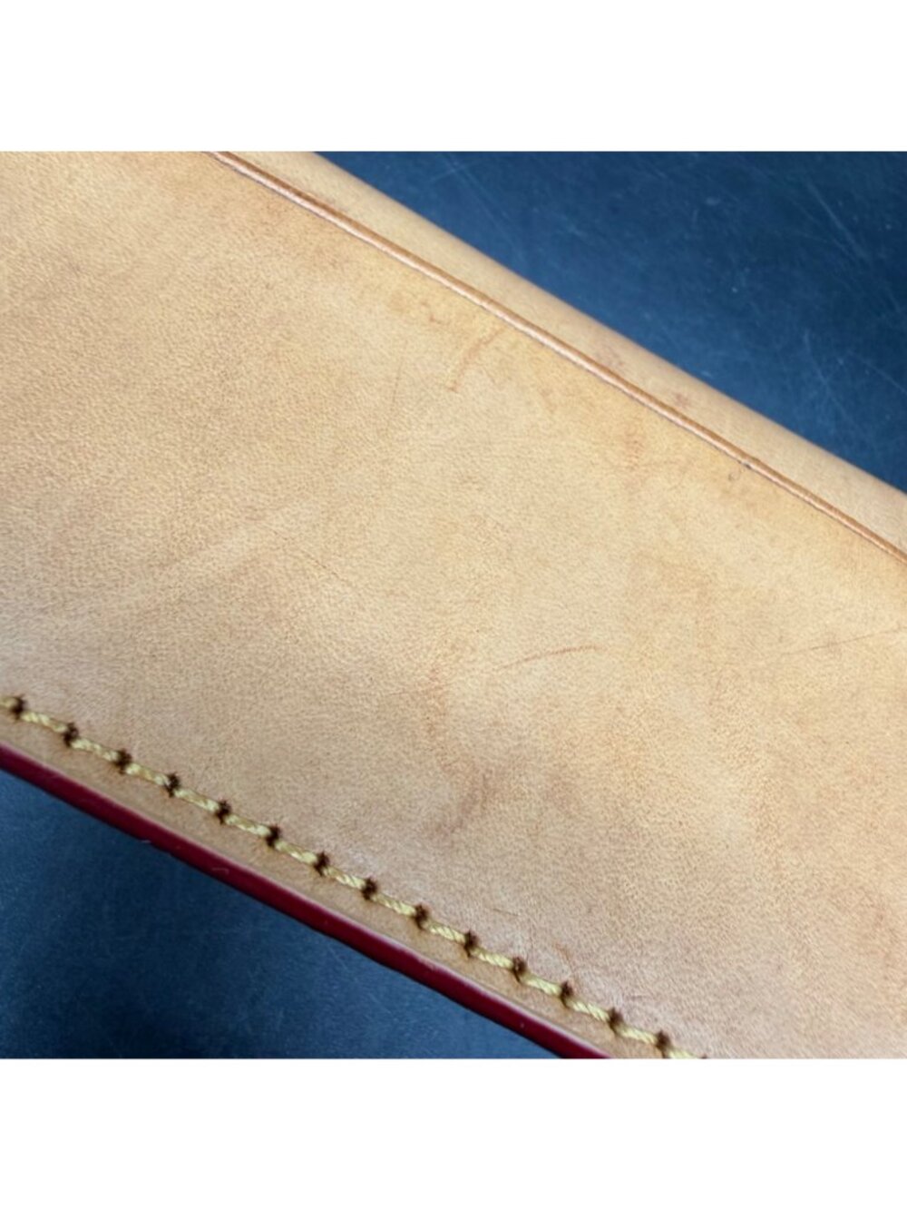 Etienne Aigner Tan Leather Card Case Wallet Wristlet Gold Hardware - Picture 8 of 13